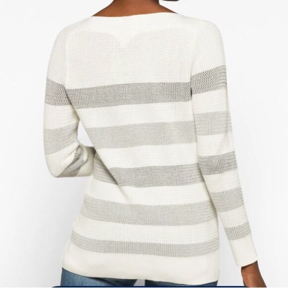 Market & Spruce Boatneck Striped Sweater - Picture 2 of 7